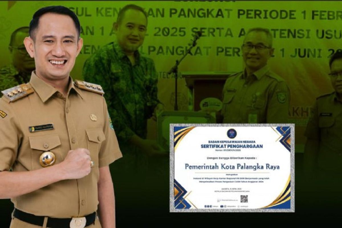 Pemkot Palangka Raya raih penghargaan penyelesaian pengadaan CASN 2024